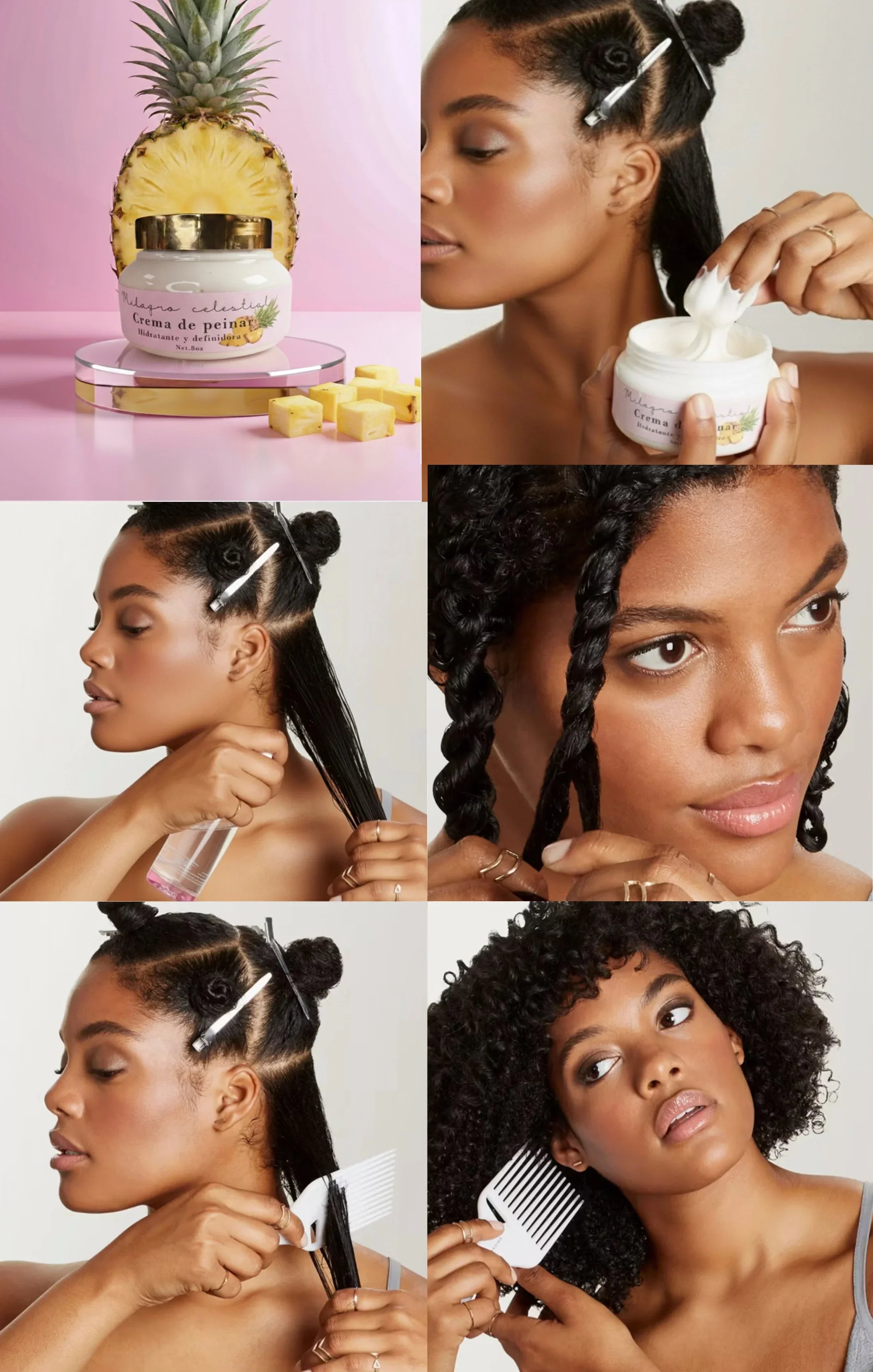 Crema De Peinar Pineapple Hidratante Y Definidora