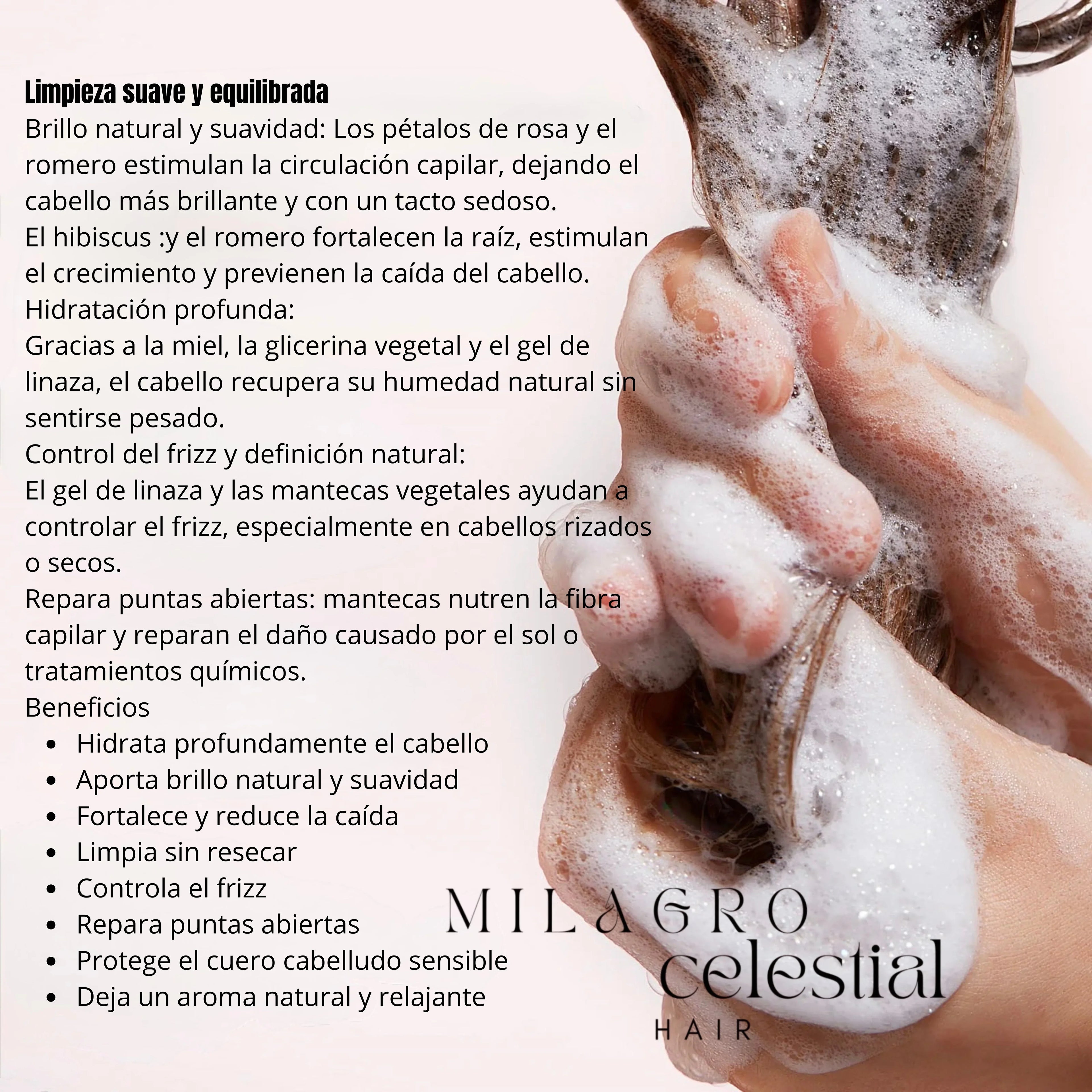 Shampoo Hidratante de Rosa